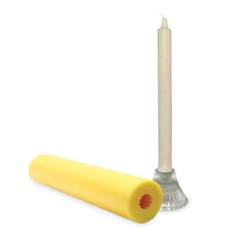 Mann Lake 10" Colonial Taper Candle Mold, Flexible Rubber for Easy Release & Seamless Finish, Reusable for Crafting Vintage-Style Taper Candles, DIY Beeswax or Paraffin Wax Candle Making