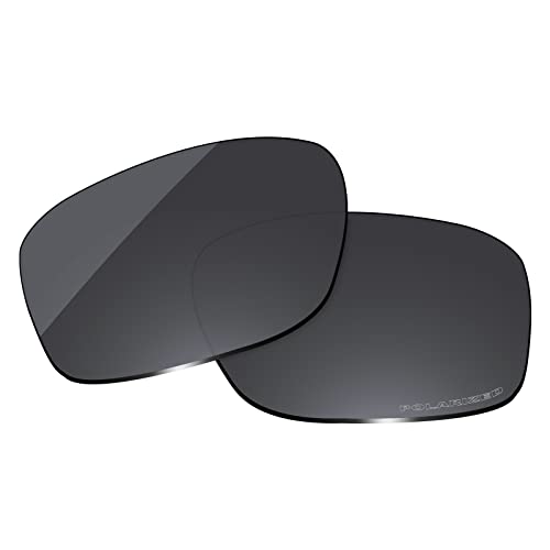 OOWLIT Replacement Lenses Compatible with Oakley Sliver F OO9246 Sunglass Black Polarized