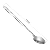 TSWEIHOME 8.4-Inch Hammered Ice Tea Spoons Long Handle, Coffee Spoons, Ice Cream Spoons, Stainless Steel Cocktail Stirring Spoons, Tea Spoons，Set of 6