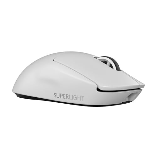 Logitech G PRO X SUPERLIGHT 2 Wireless Gaming Mouse, 60g Pro-Grade with 5 Programmable Buttons, 44k DPI Sensor, 8kHz Report Rate, USB-C Charging for PC/Mac - White