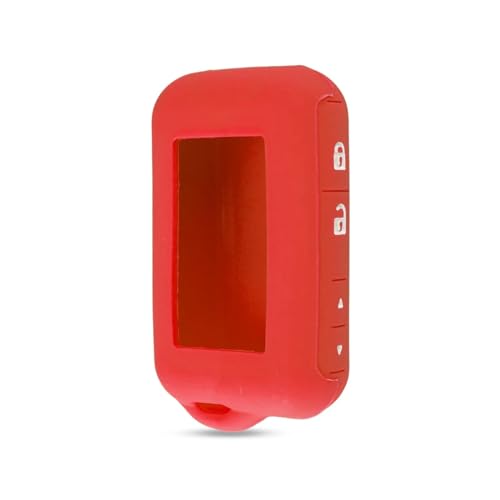 JPCIFIRQ Key case， 100pcs Silicone Key Case for Starline A93 A39 Two Way Car Alarm Remote Controller A63 LCD Transmitter Protective Cover(Red)