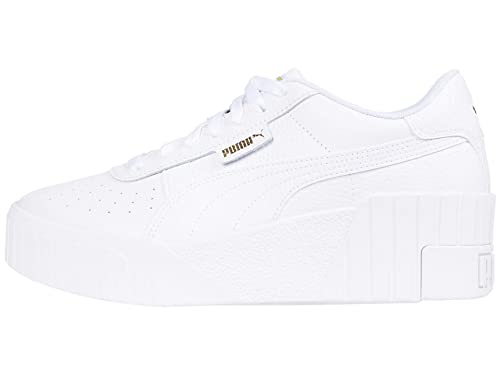 PUMA Women's Cali Wedge Sneaker, White White, 9