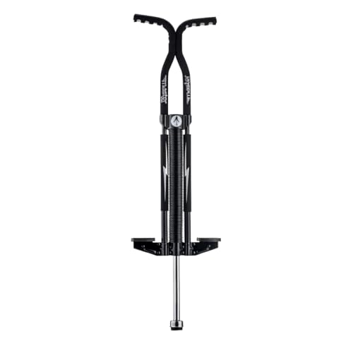 Flybar Master Pogo Stick for Kids, Ages 9+, 80 to 160 Pounds, Easy Grip Handles, Anti-Slip Pegs, Outdoor Toys for Boys, Jumper Toys for Girls, Outside Toys for Kids, Tweens and Teens (Black/Silver)