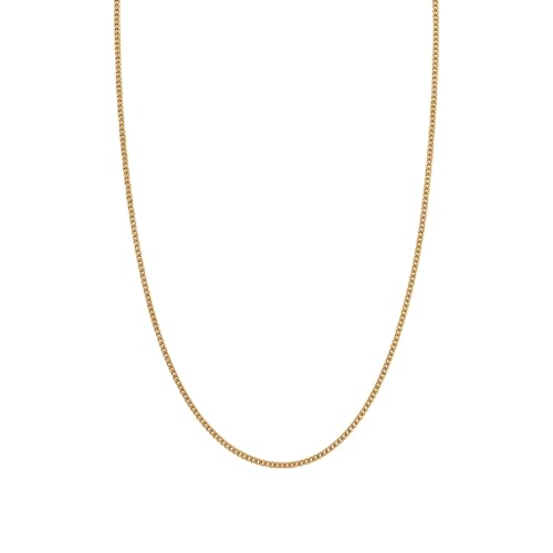 CRAFTD | Gold Curb Link Chain | Durable 18K Gold & 316L Stainless Steel | Waterproof, Heat & Sweat Resistant | Gifts for Men, Mens Jewelry | Size 2MM | Length 21.5”