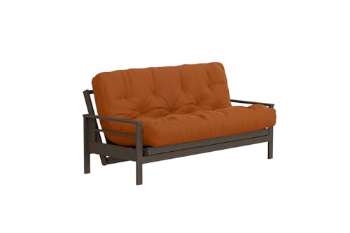 Royal Sleep Products by The Futon Factory 8 inch Foam Futon Mattress - Solid Cinnamon Fabric - Full Size - CertiPUR Certified Foams - Made in USA - (Frame not Included)
