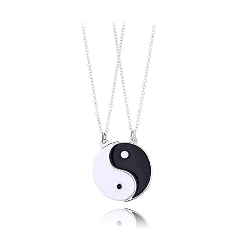 DOYYCA BFF Necklace for 2 Matching Magnet Best Friend Yin Yang Couples Necklace Friendship Jewelry Gifts