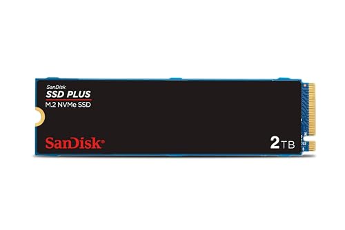 SanDisk 2TB SSD Plus M.2 NVMe SSD - PCIE Gen 3.0, Up to 3,200 MB/s - Internal Solid State Drive - SDSSDA3N-2T00-G26