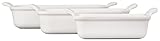 Le Creuset Stoneware Heritage Set 3 Rectangular Dishes, White