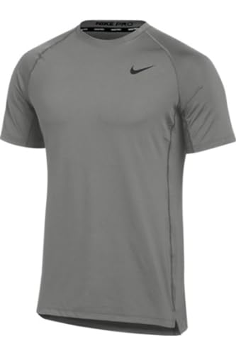 Nike Mens Pro Slim Short Sleeve Training Shirt (as1, Alpha, l, Regular, Regular, Grey)