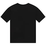 BOSS Boys Short Sleeve T-Shirt, Black, 08Y, Front Logo