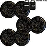 KICKER Black OEM Replacement Marine 6.5" 4 Ohm Coaxial Speaker Bundle - 6 Speakers