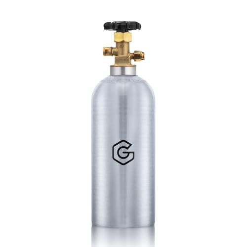 GANCOWISE 5lb Aluminum New CO2 Tank, DOT Approved Gas Cylinder with CGA 320 Valve for Kegerators and Draft Beer Dispensing