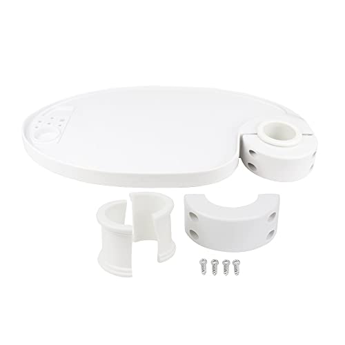 Dental Round Shape Tray Plastic Plate Post Mounted Shelf Tray Dentistry Chair Accessories