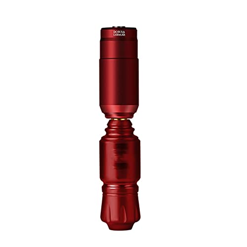 Mini Rocket Tattoo Machine Set Japan Motor Wireless Tattoo Power Supply RCA Interface Rotary Tattoo Pen Kit(Red set)