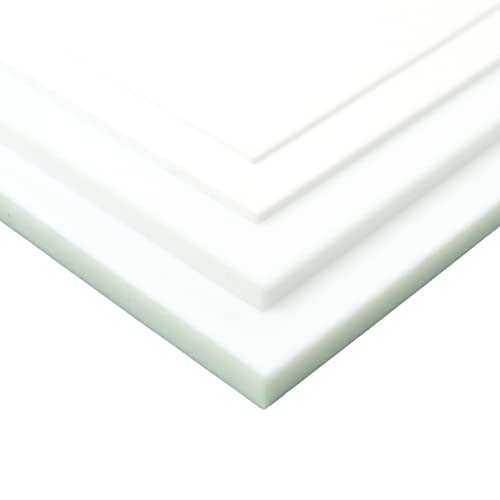 BuyPlastic Natural White Teflon PTFE Virgin Plastic Sheet 1/32" Thick, Size 6" x 12" Formable Fluoropolymer Board Dimensions - 5.75 in x 11.75 in