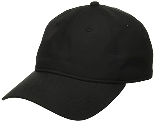 Lacoste Unisex Sport Lightweight Diamond Taffeta Sport Cap, Black, One Size
