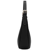 Elegant Crescent Shoulder Bag Underarm Purse (Black)