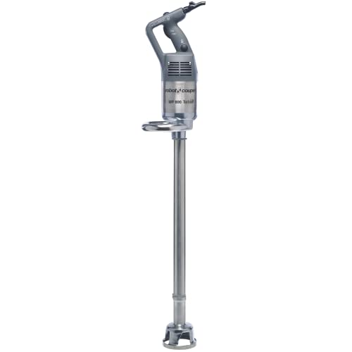 Robot Coupe MP800 Commercial Power Mixer, 29-Inch Shaft, 1.6 HP, 1000-Watts, 120v, Single Speed Immersion Blender, Stainless Steel Shaft and Bell, EasyPlug Cord, 12,000 RPM, Wall Mount Holder Included