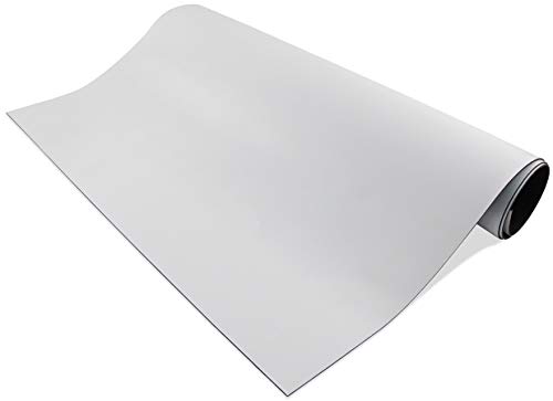 Master Magnetics Flexible Magnetic Sheet - Non-Adhesive Magnet - Ideal for Car Signs - Strong DIY Magnets for Fridge, Dry Erase Board, Crafting - 24.5" L x 12" W - White Vinyl Front - 1-Pack