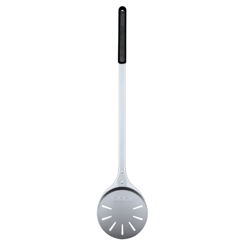 ooni Pizza Turning Peel - 7 Inch Aluminum Perforated Pizza Peel, Lightweight Metal Pizza Turner with Long Handle, Pizza Tools, Pizza Oven Accessories