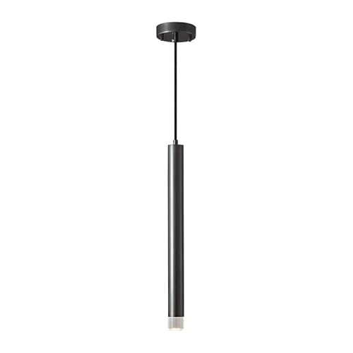 YJWYG BKLFGP Nordic Minimalist Copper Bedside Small Chandelier Creative Personality Adjustable LED Single Head Pendant Light for Living Dining Room Table Ceiling Hallway Hanging Lamp(Black)