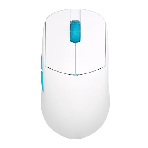 Lamzu Atlantis Mini Pro Wireless Gaming Mouse, Ultra Lightweight 51g, Mechanical Switch,Symmetrical,26000 DPI,MCU Nordic 52840,PAW3395 Sensor, 4K Compatible, for Small Hand Gamer-Polar Whtie