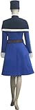 Cos Fairy Tail Rain Woman Juvia Lockser Blue Lolita Dress Cosplay Costume (Female XXL)