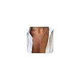Foxgirl Dainty Long Gold Necklaces for Women, Trendy Lariat Y Necklace 14k Gold Plated Layered Beaded Drop Necklaces Simple Handmade Bar CZ Pendant Y-Shaped Chain Jewelry Gift Wedding