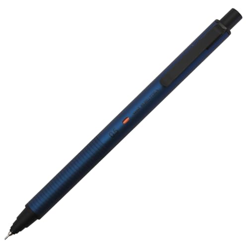 Uni Kuru Toga Metal Mechanical Pencil, Auto Lead Rotation, 0.5mm Fine Point, All-Metal Body, Silent Blue, M5KH1P.10