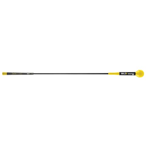 SKLZ Gold Flex Golf Swing Trainer and Warm-Up Stick - Essential Golf Accessories for Golfers, 48"/40” Golf Equipment for Distance, Balance Building, Power & Grip Training, Portable & Course-Legal