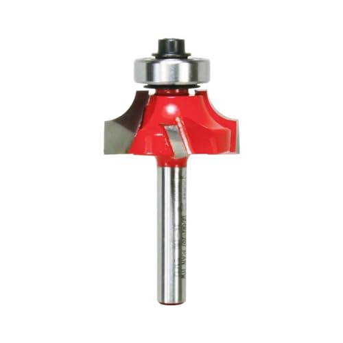 Freud Quadra-Cut Radius Rounding Over Bit with Perma-Shield Coating for Flawless Finish - 4 Cutters, 1/4" Shank Dia., 1/4" Radius, 2-3/16" Length - 34-110