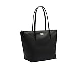 Lacoste Women's L.12.12 Small Concept Shopping Tote Bag, Black, One Size