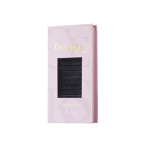 DeceMars 9D - W Shaped Eyelash Extension (12 Lines/Tray) (8-15MIX, Black-D-0.07)