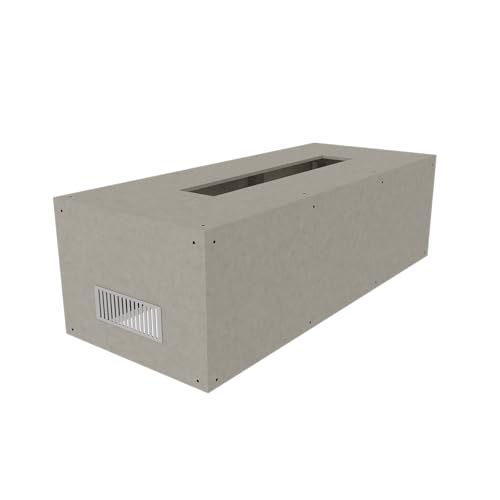 Ready-to-Finish 60 x 24-in Linear x 18-in Concrete Fire Pit Kit for Outdoor Patio – Customizable Gas Base – DIY & Contractor Friendly – Fits 36 x 6-in Burner