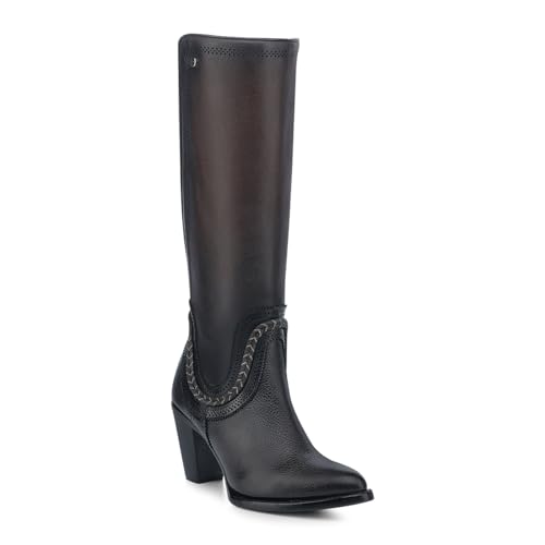 Cuadra Women's Tall Boots Black Bovine Leather (Brown, US Footwear Size System, Adult, Women, Numeric, Medium, 8)