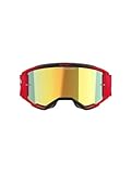 Alpinestars Vision 5 MX ATV MTB Off Road Goggle (Red - Mirror Gold Lens)