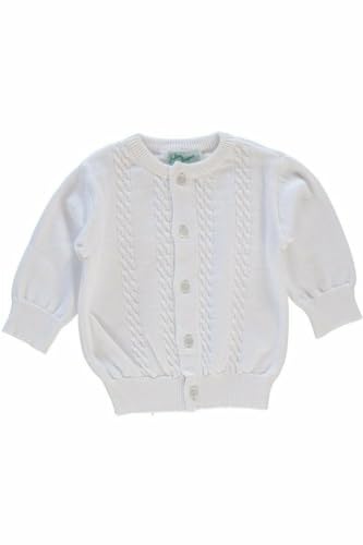 Julius Berger White Baby Cardigan Cable Knit Sweater - Toddler Cable Knit Sweater, Classic Baby Sweater, Boys Sweater, Boys Cardigan Sweater, Newborn