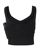 Lilcreek Sports Bra Holsters for Concealed Carry Women,Gun Holster for Women Crop Tank Top,Conceal Carry for Women Shirt Padding-Black