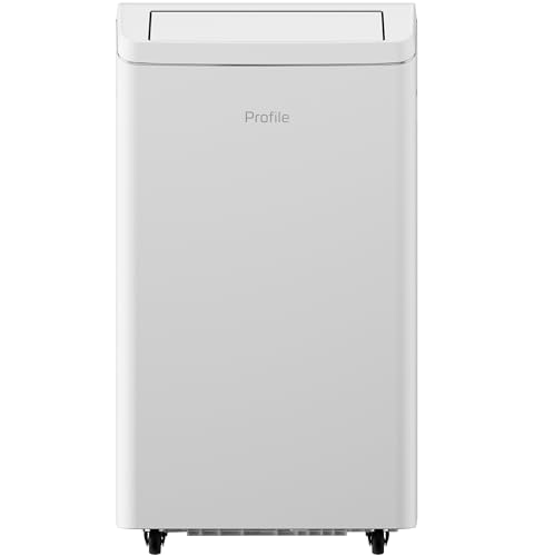 GE Profile 12,000 BTU Dual-Hose, Inverter Heat/Cool Portable AC for Rooms up to 550 sq ft., Wi-Fi Enabled, 3-in-1 with Dehumidify, Fan, & Auto Evaporation, Included Window Installation Kit, White
