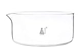 EISCO Crystallizing Dish, 3500ml - Flat Bottom, with Spout - Borosilicate 3.3 Glass - Laboratory, Kitchen, Crafts