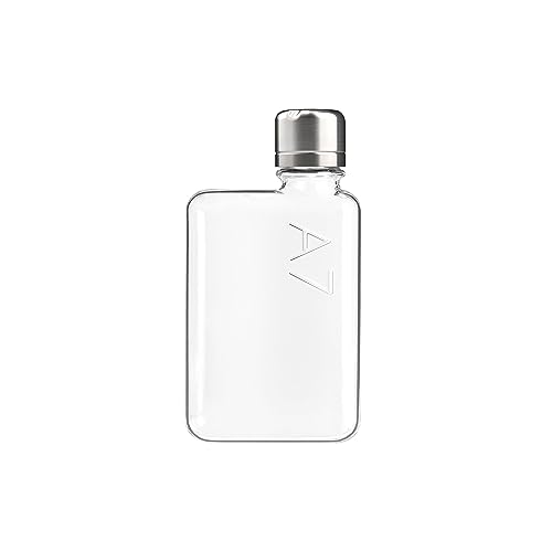memobottle A7-6oz (180ml) - Compact Flat Bottle for Bags & Pockets | BPA Free Tritan | Modern & Minimalist | For Gym, Work & Travel
