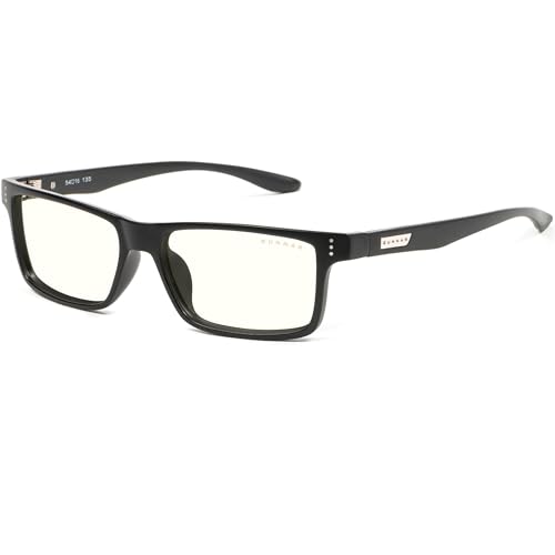 GUNNAR - Premium Reading Glasses - Blocks 35% Blue Light - Vertex, Onyx, Clear Tint, Pwr +2.0