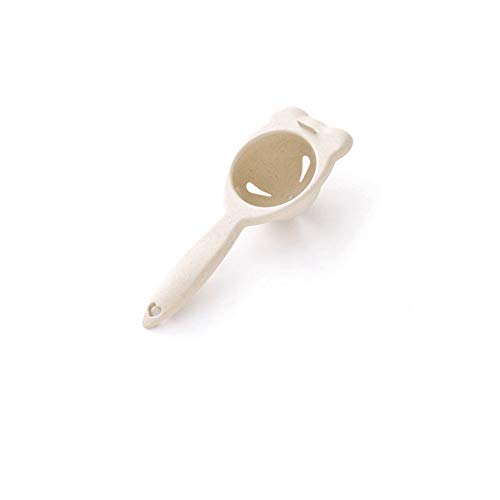Egg Separator Yolk White Whites Strainer Filter Divider Kitchen Baking Tools Gadget Wheat Straw Sieve Cooking (Beige)