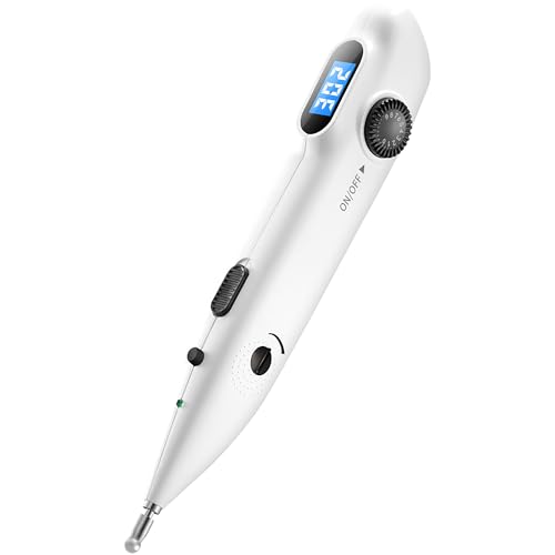 Electronic Acupuncture Meridian Pen - Electric Energy Acupoints Finder Stimulator Device for Pain Relief with Adjustable Intensity - Rechargeable Digital Muscle Acupressure Point Massage Therapy Tool
