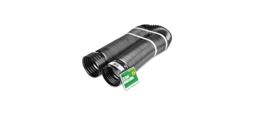Flex-Drain 51710 Flexible/Expandable Solid Drainage Pipe, 3.37in (Inside Diameter) by 12ft