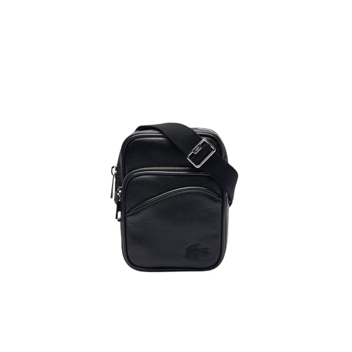 Lacoste Men's Small Crossover Crossbody Bag, Black, One Size