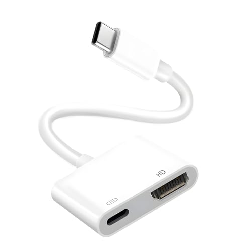 USB C to HDMI Adapter, Type C to 4K HDMI Adapter with 100W PD Multiport Digital AV Converter for MacBook Pro/air, iPad Pro/air, iPhone 15/16, Tablets, Switch and More USB-C Devices