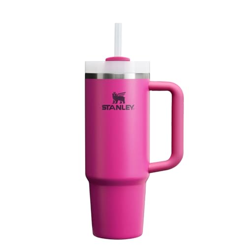 STANLEY Quencher H2.0 FlowState Stainless Steel Vacuum Insulated Tumbler with Lid and Straw for Water, Fuchsia 30 oz, STANQ2.0F