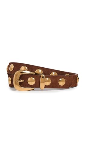 Madewell Women's Essentials Western Studded Belt, Soft Mahogany, Brown, M