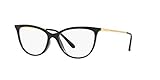 Vogue Eyewear Women's VO5239 Cat Eye Prescription Eyeglass Frames, Black/Demo Lens, 52 mm